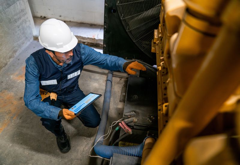 Technician performing industrial mechanical services in Chicago, IL